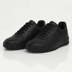 Tenis Force Air Masculino Academia Casual Caminhada Couro Branco Preto Leve Confortável Esportivo