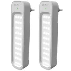 Kit 2 Lâmpadas Luminárias De Emergência 30 Leds 1w Recarregável Bivolt - Intelbras LEA 150 - Instalação Fácil, Até 40m2