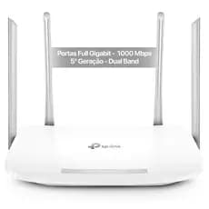 Roteador Wifi - MESH - Tp-Link Archer AC1200 Dual Band EC220 - 5ª Geração - 4 Antenas - Portas Gigabit - 5 Anos de Garantia
