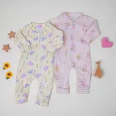 Conjunto 2 Peças Macacão Soft Bebê Menina Pijama Inverno Zíper Fácil Vestir Premium