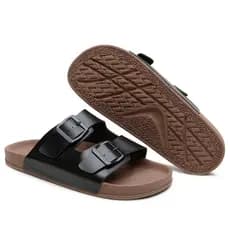 Chinelo Feminino Masculino Sandália Papete Em Couro Ecologico Premium confort