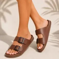 Sandália Feminina Birken Verão Com Fivela Casual Moderno Blogueira