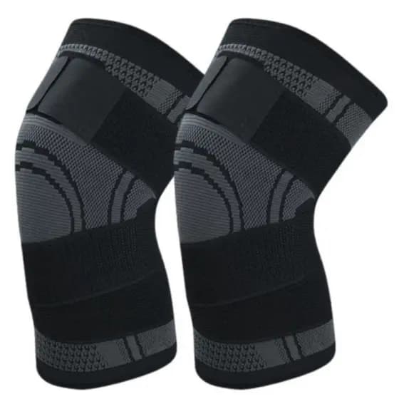 KIT 2 Joelheira Esportiva Elástica de Compressão Masculina e Feminina Basquete Voleibol Esporte