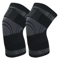 KIT 2 Joelheira Esportiva Elástica de Compressão Masculina e Feminina Basquete Voleibol Esporte