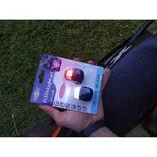 farol bicicleta luz de sinalização mtb motorizada led branco e vermelho