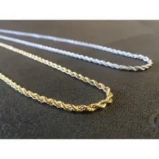 Corrente Masculina Prata Ouro Aço Inox Colar Cordão Trançado baiano folhado 18k