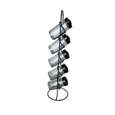 Porta Temperos Industrial 5peças C/ Suporte Porta Condimento