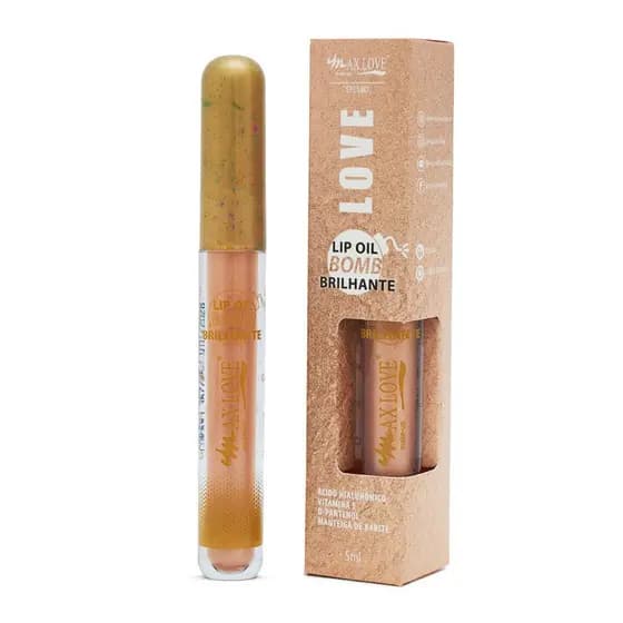 Lip Oil Bomb Brilhante Hidratação e Brilho com  Manteiga de Karité  - Max Love nº 59