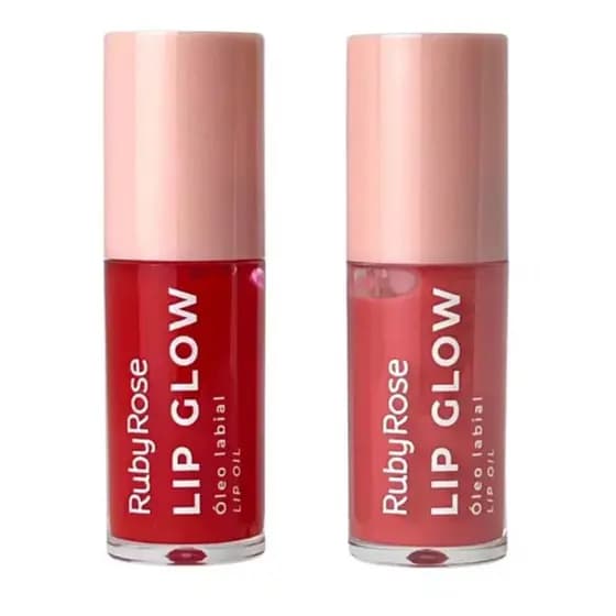 Lip Glow Hidratante e Brilho intesno Ruby Rose Oleo Labial em 2 Cores