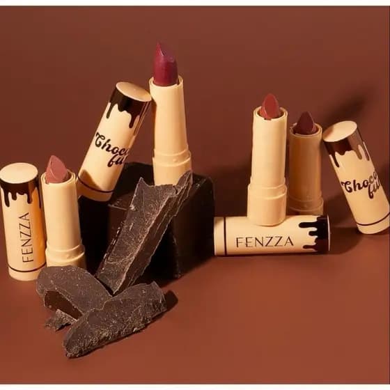 Batom Soft Matte Choco Fun Floresta Negra, Chococino, Bombom de Morango e Creme de Avelã, Napoli, La Creme - Fenzza