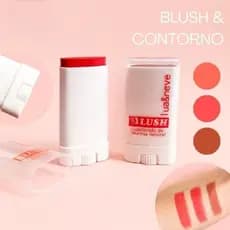 Blush em Bastão Stick Efeito Natural Fácil de Aplicar Rotativo em 3 Cores - Lua&Neve
