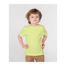 Camiseta Infantil Unissex Manga Curta de Algodão | Amarelo Claro | Universo Básico