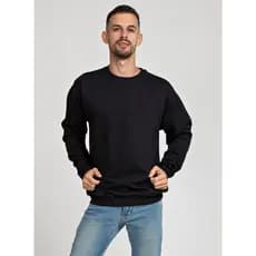 Moletom Casaco Blusão Preto Unissex 100% Algodão Frio Inverno