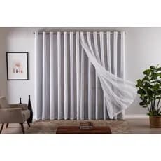 Cortina Voil Gaze De Linho 3,00 x / 2,40 / 2,50/ 2,60/ 2,70 /2,80 C/forro Blackout Original