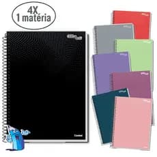 CADERNO 1 MATÉRIA 4 UNIDADES 80 FOLHAS ESPIRAL UNIVERSITÁRIO ESSENCIALE CREDEAL