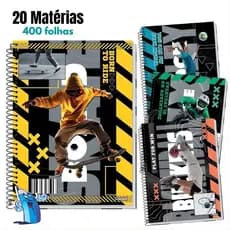 CADERNO 20 MATERIAS UNIVERSITÁRIO 400 FOLHAS PERFORMANCE MASCULINO ESPIRAL CREDEAL