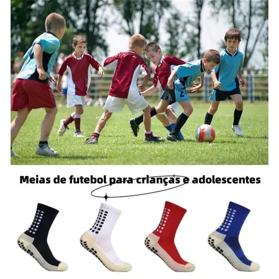 Meias De Futebol Juvenil Esportivas Basquetebol De Fundo De Silicone Antiderrapante