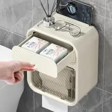 Caixa Porta  Lenço Umedecido Dispense Organizador Banheiro Suporte Papel