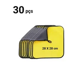 Toalha de Lavagem de Carro 30 un de Dupla Face em Lã Coral Super Absorvente Macia Limpeza Uso Gral