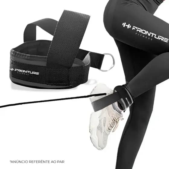 PAR de Polia Baixa Academia Puxador Gluteo Fitness Exercicio em Casa Tornozeleira