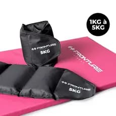 KIT Par Caneleira Peso + Colchonete ROSA Treino Aeróbico Fitness Academia Profissional Tornozeleira