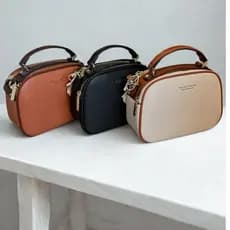 Bolsa Feminina Baú Elegante Pequena Alça Ajustável Original Chalita Transversal T839