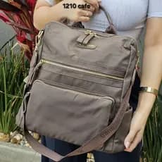 Mochila Pavão de Ouro Duas Alças Espaçosa Escola Faculdade Maternidade Original Nylon Impermeável 1210