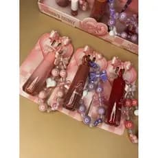 Lip Gloss Sarah's Beauty com Charm Pulseira Batom Maquiagem Make