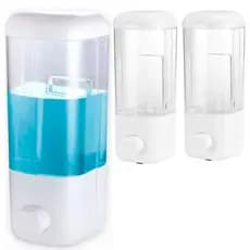 KIT 3 Dispenser Porta Sabonete Liquido Álcool Gel Dispenser de Parede Vertical Banheiro 500 ML
