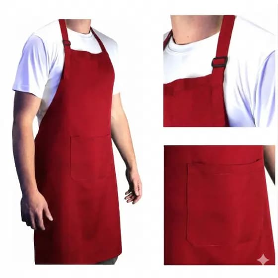 Avental Profissional para cozinhar Vermelho em Oxford