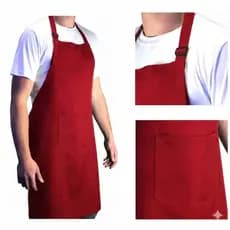 Avental Profissional para cozinhar Vermelho em Oxford