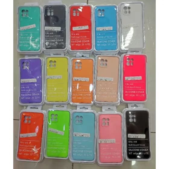 capa capinha moto Edge 20 lite Silicone Aveludada