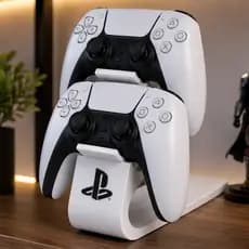 Suporte Duplo para Controle PS5 PS4 Joystick Base Gamer Organizador DualSense 2 Controles Mesa Expositor