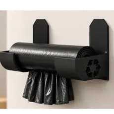 Suporte Para Rolo De Saco De Lixo De Parede Cozinha Banheiro Porta Sacolas Papel Alumínio Adesivo Sem Furo