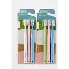 Pack Escovas de Dente Adulto Rosa Cerdas Super Macias com Capa Protetora/Escova Azul