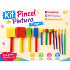Pincel C/batedor De Espuma P/ Pintura 12 Peças Yins No Tubo