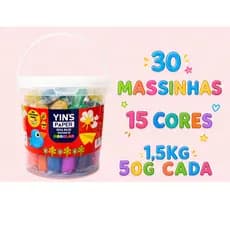 Massa Para Modelar Big Balde  30 Massinhas 1.5 Kg
