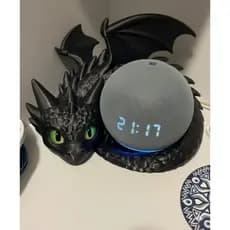 Suporte para Alexa Suporte Criativo Estátua Dragon base Dragão Amazon Echo Dot 4ª e 5ª geração Acessório Decoração