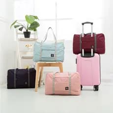 Bolsa de Viagem Retrátil Dobrável com porta celular e porta objetos - Impermeável a Prova d'água - Saco reforçado de Viagem Bagagem Bag
