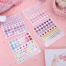 114 Pcs Adesivos Multicolor 3D Crystal Diamond Decorativos De Cristal De Diamante Gemas De Faça-Você-Mesmo