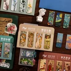 4 Pcs Vintage Literário Bookmark Magnético Estudantil Pasta De Livros De Dupla Face Mini Bookmarks Set