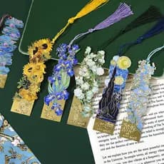 Lindo Marcador De Metal Para Pintura Com Borlas , Suporte Página De Livro De Estudante