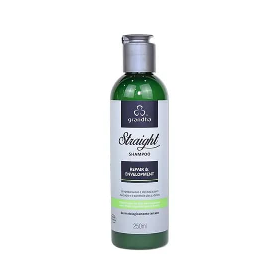 Grandha Shampoo Straight 250ml Cabelos Alisados Controle de Cabelos Volumosos
