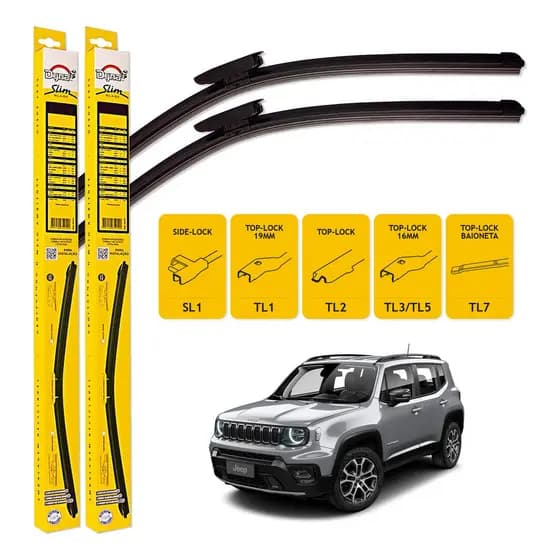 Palhetas Dyna Limpador Parabrisa Jeep Renegade 2015 A 2024