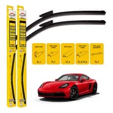 Par Palhetas Dyna Limpador Parabrisa Porsche 718 2019 A 2025