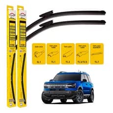 Par Palhetas Dyna Limpador Parabrisa Ford Bronco 2021 A 2024