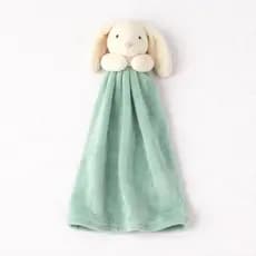 Naninha Paninho de Bebê Dormir Aveludado Coelinho Coelho Animais Antialérgico Suporte Chupeta Soneca Peluciado 5 Cores