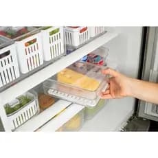 Porta Frios Duplo Transparente Organizador Queijo E Presunto