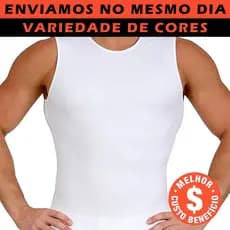 Cinta Modeladora Masculina Compressão Reduz Medida Regata