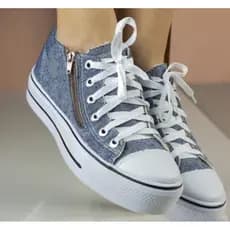 Tenis Feminino Casual Plataforma Via Apple Jeans Claro